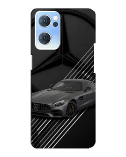 Чехол для OPPO Reno7 5G с картинкой «Mercedes AMG — графика»
