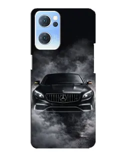Чехол для OPPO Reno7 5G с картинкой «Mercedes в дыму»