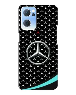 Чехол для OPPO Reno7 5G с картинкой «Mercedes — бирюзовый акцент»