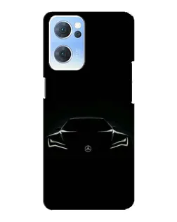 Чохол для OPPO Reno7 5G з картинкою «Mercedes — силует авто»