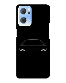 Чехол для OPPO Reno7 5G с картинкой «Взгляд Audi в темноте»