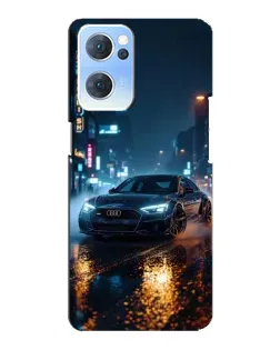 Чехол для OPPO Reno7 5G с картинкой «Ночной город и Audi»