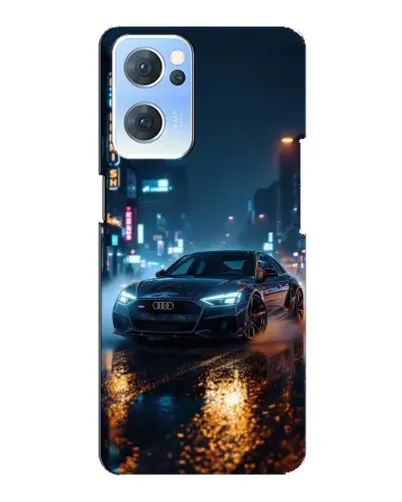 Чехол для OPPO Reno7 5G с картинкой «Ночной город и Audi» Чехол для OPPO Reno7 5G с картинкой «Ночной город и Audi»