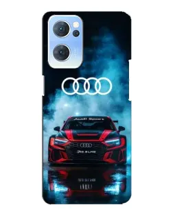 Чехол для OPPO Reno7 5G с картинкой «Audi Sport — неон»