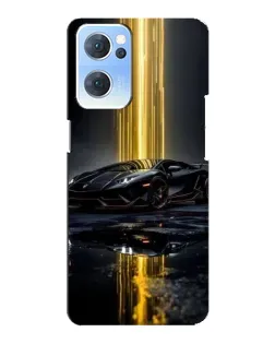 Чехол для OPPO Reno7 5G с картинкой «Ночной Lamborghini драйв»