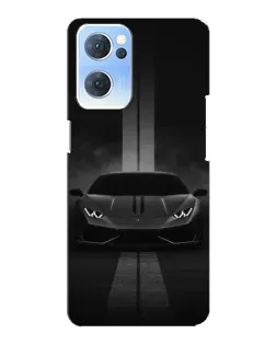 Чехол для OPPO Reno7 5G с картинкой «Lamborghini симметрия дорог»