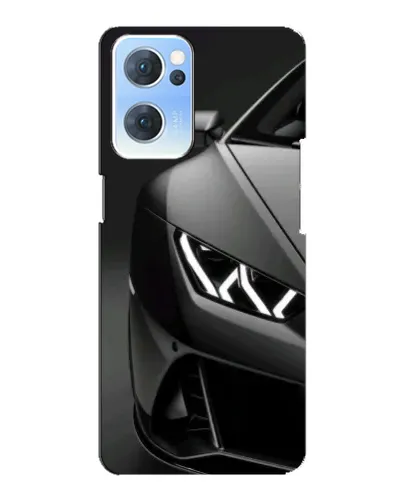 Чехол для OPPO Reno7 5G с картинкой «Lamborghini фары детализация»
