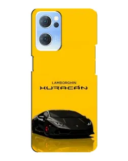 Чехол для OPPO Reno7 5G с картинкой «Lamborghini Huracan черный»