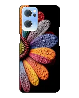 Чехол для OPPO Reno7 5G с картинкой «Радужный цветок»