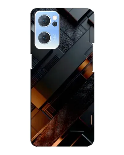 Чехол для OPPO Reno7 5G с картинкой «Черные геометрические блоки» Чехол для OPPO Reno7 5G с картинкой «Черные геометрические блоки»