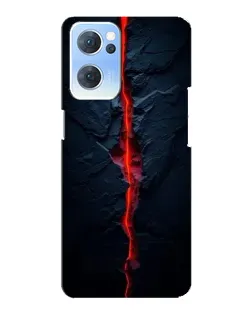 Чехол для OPPO Reno7 5G с картинкой «Kрасная лавовая трещина»