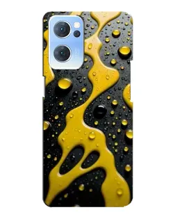 Чехол для OPPO Reno7 5G с картинкой «Жидкое желтое золото»