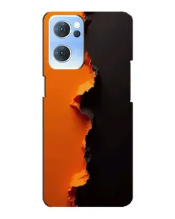 Чехол для OPPO Reno7 5G с картинкой «Оранжевый разлом»