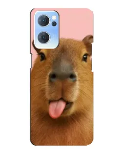 Чехол для OPPO Reno7 5G с картинкой «Капибара с языком» Чехол для OPPO Reno7 5G с картинкой «Капибара с языком»