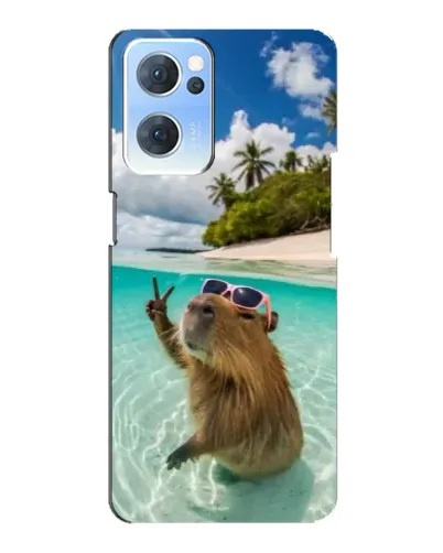 Чехол для OPPO Reno7 5G с картинкой «Капибара на море» Чехол для OPPO Reno7 5G с картинкой «Капибара на море»