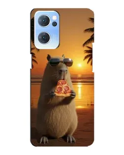 Чехол для OPPO Reno7 5G с картинкой «Капибара с пиццей» Чехол для OPPO Reno7 5G с картинкой «Капибара с пиццей»