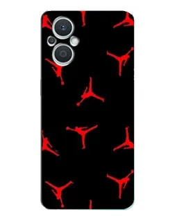 Чехол для OPPO Reno7 Lite (5G) с картинкой «Jordan Red Pattern» Чехол для OPPO Reno7 Lite (5G) с картинкой «Jordan Red Pattern»