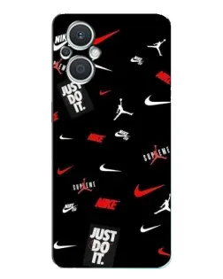 Чехол для OPPO Reno7 Lite (5G) с картинкой «Nike Mix Pattern»