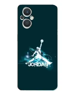 Чехол для OPPO Reno7 Lite (5G) с картинкой «Jordan Blue Fire»
