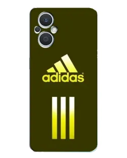 Чехол для OPPO Reno7 Lite (5G) с картинкой «Оливковый градиент Adidas»