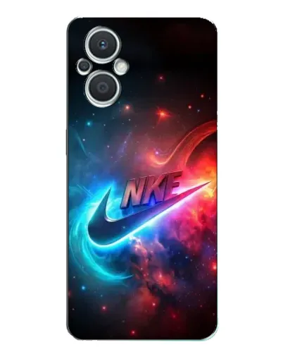 Чехол для OPPO Reno7 Lite (5G) с картинкой «Огненный логотип Nike»
