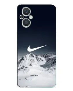 Чехол для OPPO Reno7 Lite (5G) с картинкой «Nike — зимние горы»