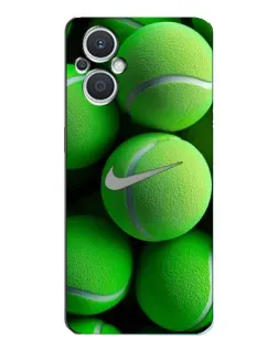 Чехол для OPPO Reno7 Lite (5G) с картинкой «Теннисные мячи Найк»