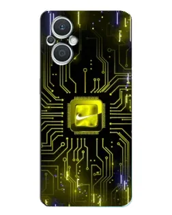 Чехол для OPPO Reno7 Lite (5G) с картинкой «Nike — золотая искра»