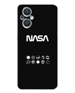 Чехол для OPPO Reno7 Lite (5G) с картинкой «NASA — технический принт»