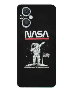 Чехол для OPPO Reno7 Lite (5G) с картинкой «NASA — шагаем по Луне»
