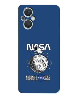 Чехол для OPPO Reno7 Lite (5G) с картинкой «NASA — лунная миссия»