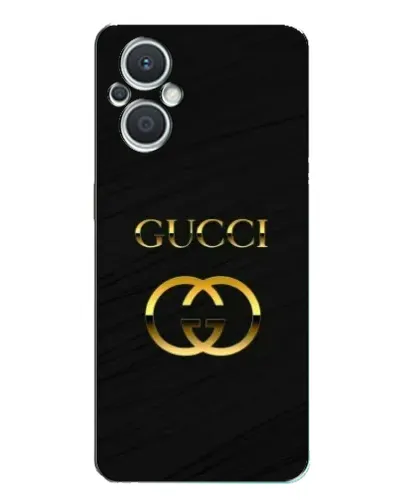Чехол для OPPO Reno7 Lite (5G) с картинкой «Золотой логотип Gucci»