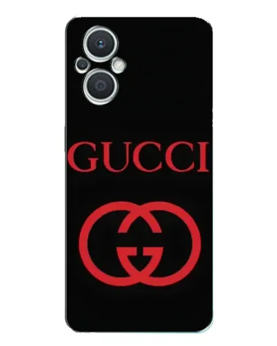 Чехол для OPPO Reno7 Lite (5G) с картинкой «Gucci — красный логотип»