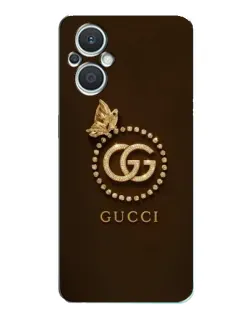 Чехол для OPPO Reno7 Lite (5G) с картинкой «Gucci — золотая бабочка»