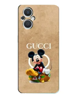 Чехол для OPPO Reno7 Lite (5G) с картинкой «Микки Маус Gucci — крафт»