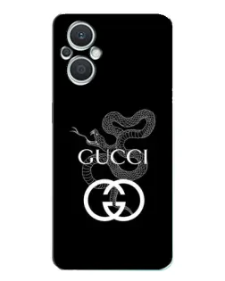 Чехол для OPPO Reno7 Lite (5G) с картинкой «Gucci — серебряная змея»