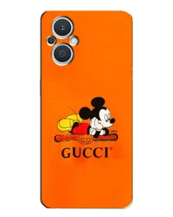 Чохол для OPPO Reno7 Lite (5G) з картинкою «Міккі Маус Gucci — помаранч»