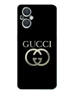 Чохол для OPPO Reno7 Lite (5G) з картинкою «Gucci — золото на чорному»