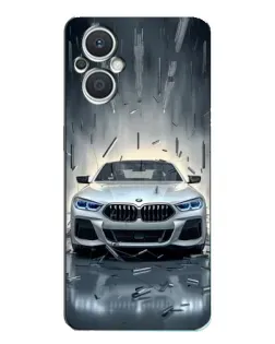 Чехол для OPPO Reno7 Lite (5G) с картинкой «BMW в свете фар»
