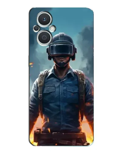 Чехол для OPPO Reno7 Lite (5G) с картинкой «PUBG — реалистичный герой»