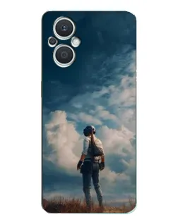 Чехол для OPPO Reno7 Lite (5G) с картинкой «Герой PUBG на скале»