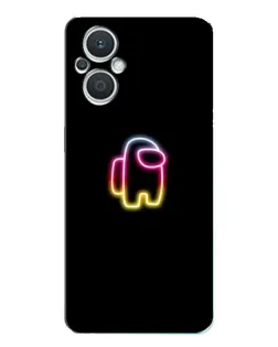 Чехол для OPPO Reno7 Lite (5G) с картинкой «Among Us градиент»