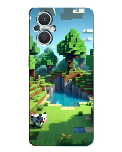 Чехол для OPPO Reno7 Lite (5G) с картинкой «Minecraft летний день»