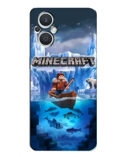 Чехол для OPPO Reno7 Lite (5G) с картинкой «Minecraft ледяной мир»