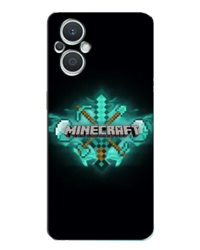 Чехол для OPPO Reno7 Lite (5G) с картинкой «Minecraft Diamond лого»