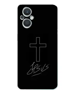 Чохол для OPPO Reno7 Lite (5G) з картинкою «Графічний хрест Jesus»