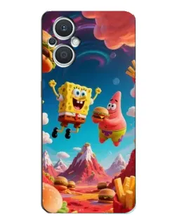 Чехол для OPPO Reno7 Lite (5G) с картинкой «Космический фастфуд»