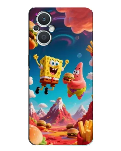 Чехол для OPPO Reno7 Lite (5G) с картинкой «Космический фастфуд»