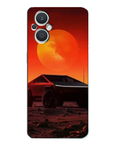 Чехол для OPPO Reno7 Lite (5G) с картинкой «Cybertruck на Марсе»