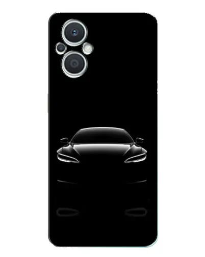 Чехол для OPPO Reno7 Lite (5G) с картинкой «Силуэт Tesla Night»